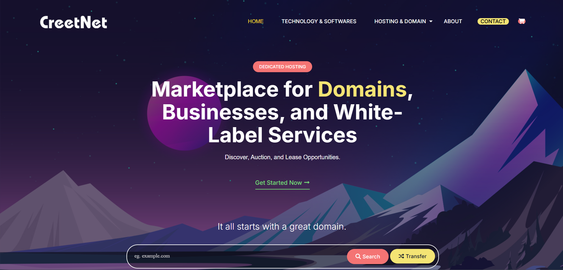 Marketplace for Domains, Businesses, and White-Label Services